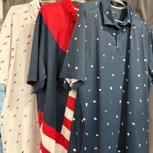 Men's Patriotic Golf Polos size XL Walter Hagen
